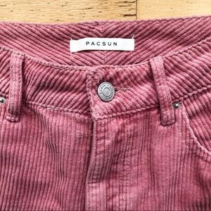 PacSun Pink Corduroy Mom Jeans Size 25